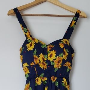 COPY - bailey blue | Navy Blue Sunflower Dress